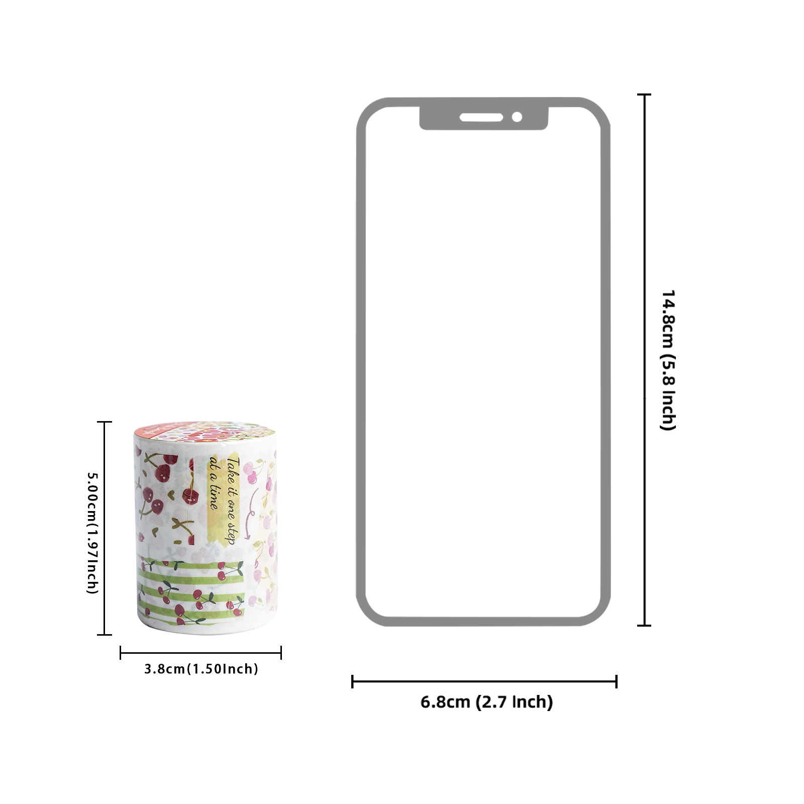 Nastro Washi a tema rami verdi - Korean Lifestyle Aesthetic recensione e prezzo